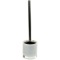 Toilet Brush Holder, White, Free Standing Steel, Resin